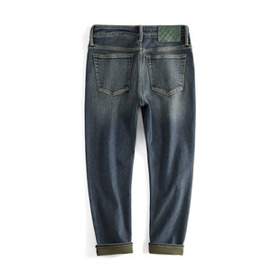 加绒牛仔裤男士微宽松小直筒弹性九分裤高端植绒秋冬款5个裤长选