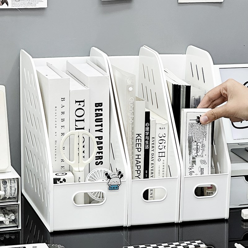 单联A4文件框办公用品文件栏桌面资料收纳筐资料架文件夹置物架