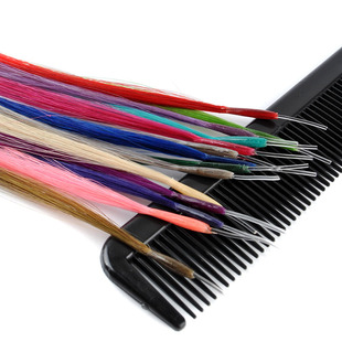 接头发彩色挑染真人发束弹力线棒发无痕隐形接发片扣接环接假发