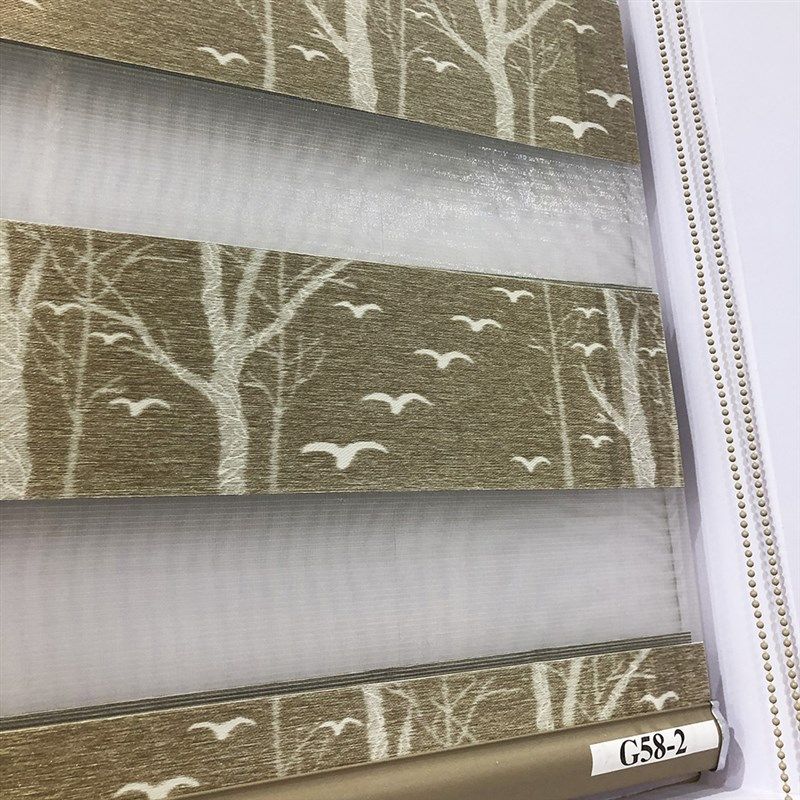 桦树白鸽遮光窗帘客厅卧室定制成品办公室配色轨道柔纱帘百叶卷帘