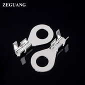 6.2圆形接线片冷压接线端子O型铜鼻子线耳环形接地片裸端头100只