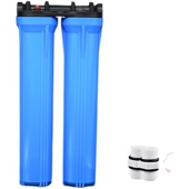 20寸连体滤瓶4分6分口前置过滤器商用净水器售水机配件不锈钢挂板