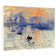 自油自画 日出 数字油画diy手工抽象风景莫奈名画填充填色油彩画