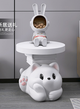 奶油风猫咪客厅茶几落地摆件电视柜沙发旁家居饰品床头柜乔迁礼物