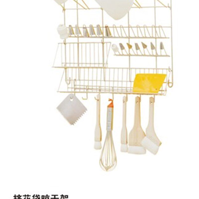 不锈钢裱花袋花嘴挤花袋晾干架置物架蛋糕裱花嘴烘培工具挂收纳架