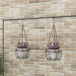 简约款铁艺垂吊挂篮吊篮 悬挂式吊盆 吊挂花架 挂式花盆挂盆