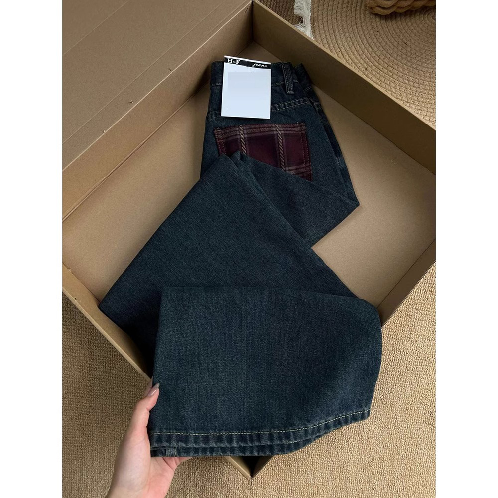 美式复古水洗牛仔裤男高街vibe