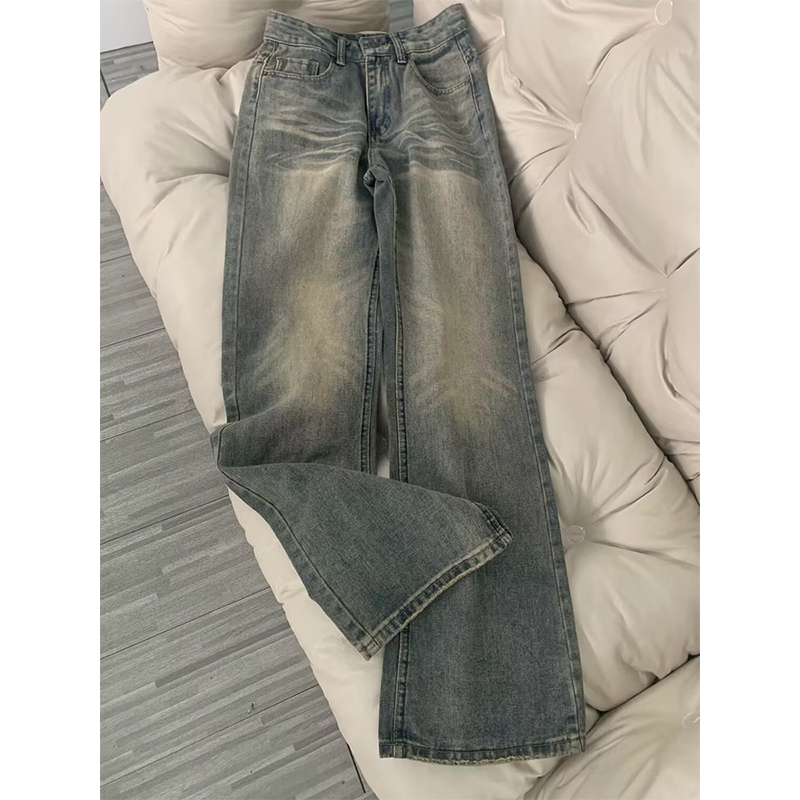 美式复古蓝牛仔裤男秋季新款宽松