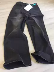 Black and Gray Washed Jeans for Men, Spring and Autumn, American Retro Trendy Brand, Loose Straight Wide-Leg Casual Long Pants