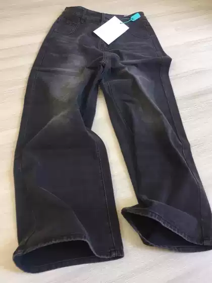 Black and Gray Washed Jeans for Men, Spring and Autumn, American Retro Trendy Brand, Loose Straight Wide-Leg Casual Long Pants
