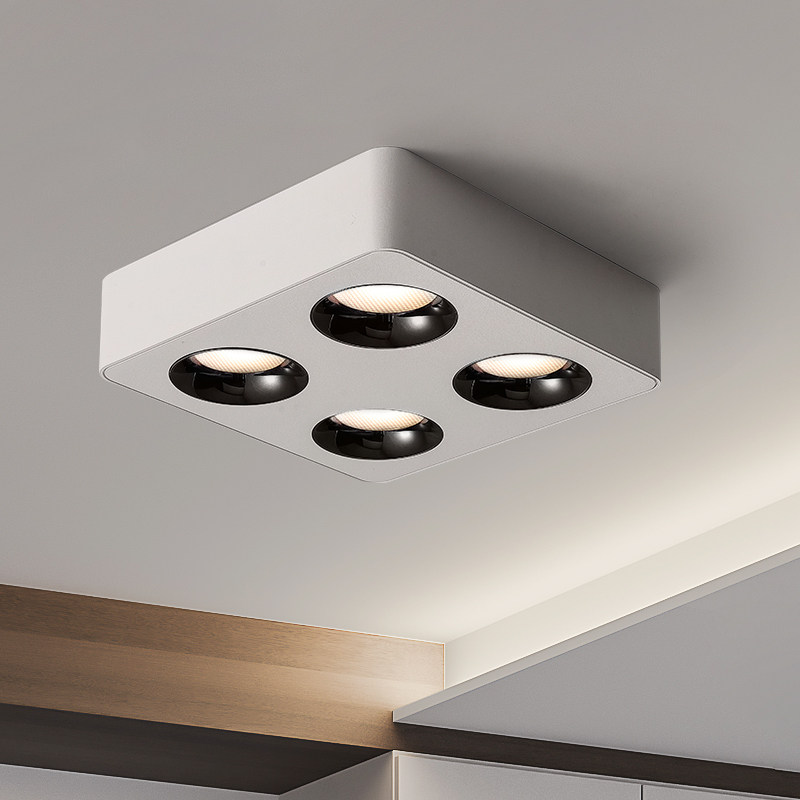 超薄明装筒灯全光谱护眼四头客厅卧室无主灯照明吸顶防眩斗胆灯,家装灯饰光源,明装筒灯,淘宝优惠券,粉丝福利购,淘宝优惠卷