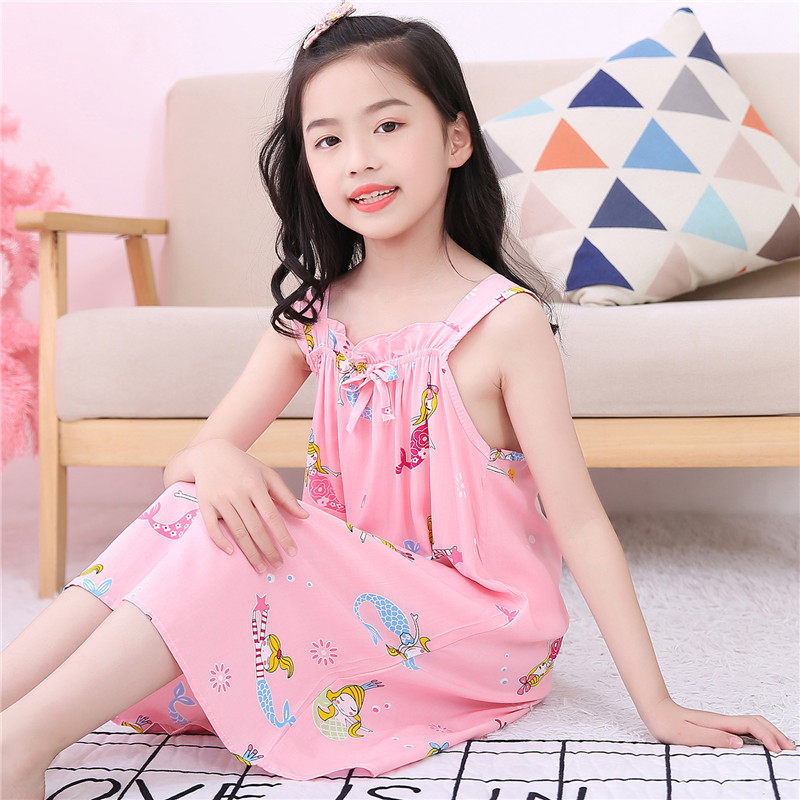 儿童睡裙无袖夏季女童装棉绸裙子宝宝薄款公主裙小女孩睡衣家居服,童装/婴儿装/亲子装,家居裙/睡裙,淘宝优惠券,粉丝福利购,淘宝优惠卷