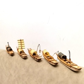 江南乌篷船造景饰品手工实木雕刻中式 饰品客厅摆件 工艺品船家居装