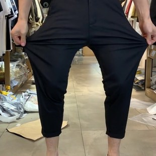 秋冬季新款男士裤子休闲百搭微宽松版型无褶厚款小西裤流行AB1440