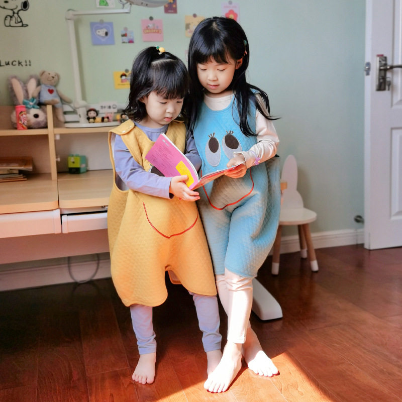 呼西贝男女宝宝婴儿童无袖背心睡袋春秋冬四季通用款纯薄棉防踢被