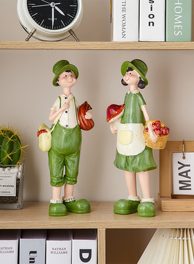 创意情侣摆件卡通可爱家居客厅桌面电视柜卧室装饰送闺蜜生日礼物