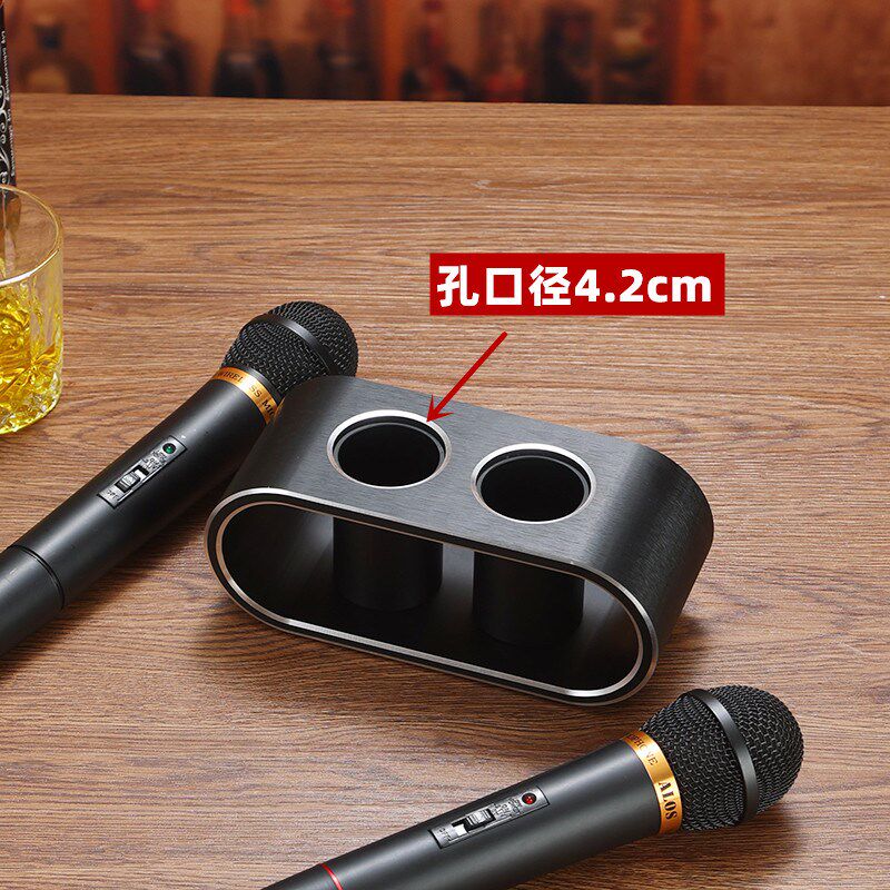 太空铝话筒架ktv酒店夜场麦克风架咪唑无线话筒支架桌面摆件摆台