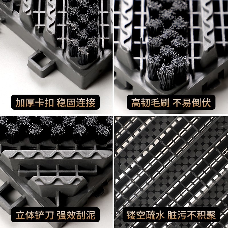 商用地垫酒店室外脚踏防滑门垫入户门塑料拼接脚垫免洗大门口地毯