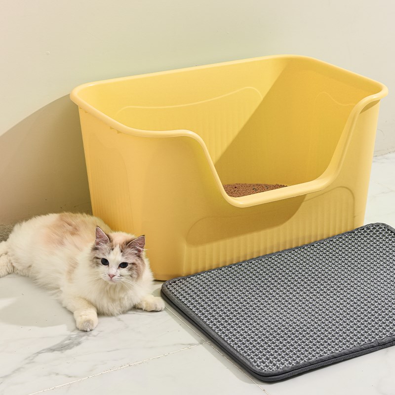 麦宝隆猫砂盆超大号特大开放半封闭厕所防外溅巨型加高缅因猫屎盆图片