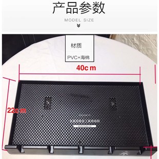 BARBER复古油头电推剪托盘美发工具剪刀梳子收纳盒推子桌面防滑垫