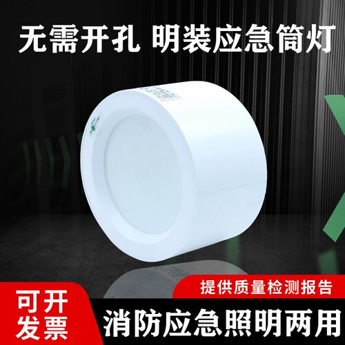 3C认证明装消防应急照明两用筒灯2.5寸3.5寸4寸消防吸顶应急筒灯