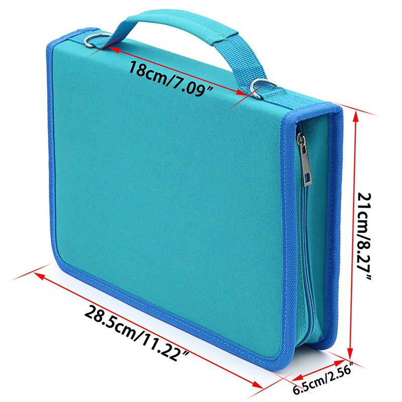 新款防水100/150色装大容量彩铅素描画笔笔袋收纳盒笔帘美术用品