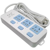 两项两脚纯铜插座带线接线板延长线插板排插家用3米5米拖线板插排