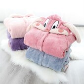 珊瑚绒睡袍女秋冬长款 加厚连帽法兰绒睡衣宽松保暖睡裙浴衣家居服