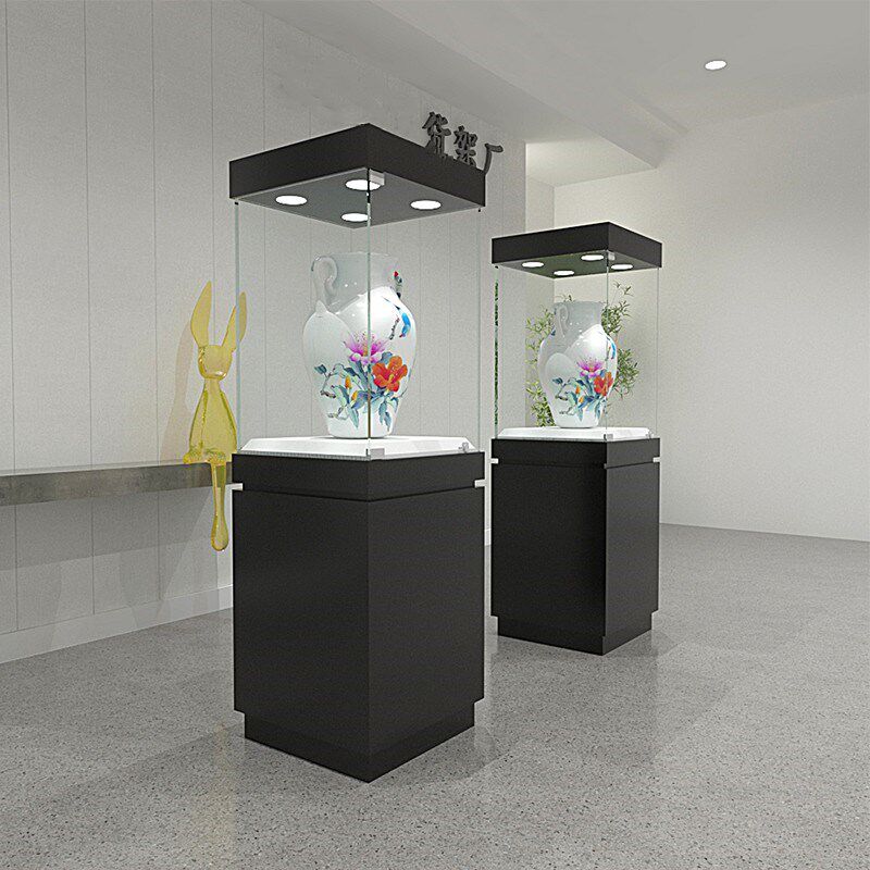 博物馆展示柜古董收藏展柜瓷器文物字画独立玻璃柜珠宝展览酒柜台