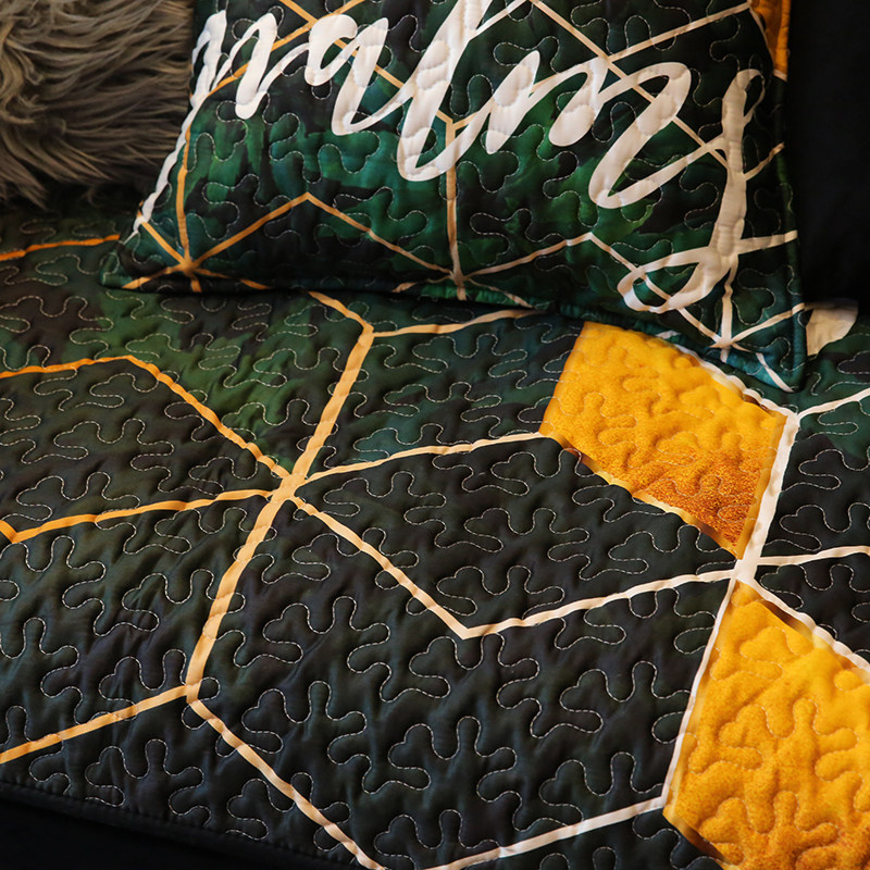 北欧轻奢纯棉四季通用沙发巾欧式防滑布艺沙发垫坐垫罩套可定做