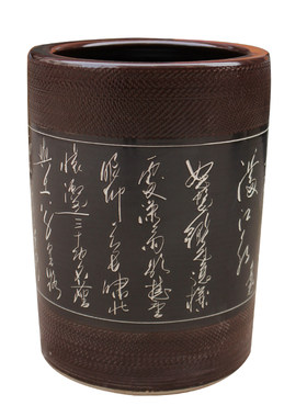 景德镇陶瓷字画筒书画缸雕刻大号花瓶画轴桶卷轴缸箭筒花插器