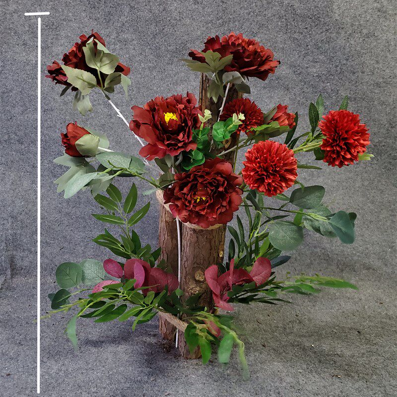 包邮新款森系婚庆草坪婚礼麻绳树桩木桩路引实木路引户外道具摆件