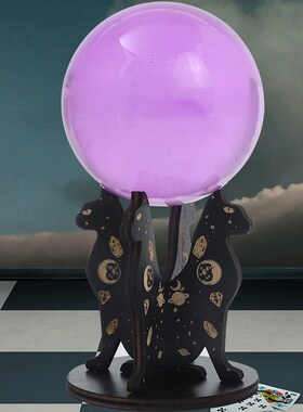 木质水晶球支架摆件背景装饰视频拍照水晶球底座拼接暗黑风小摆件