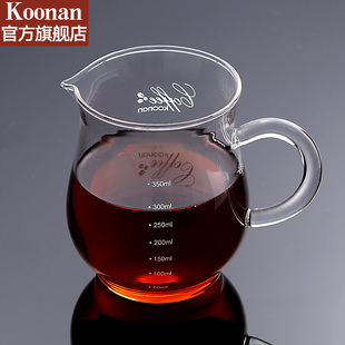 koonan公道杯玻璃耐热透明高硼硅分茶器加厚家用大号带刻度耐高温