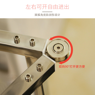 儿童防护栏婴儿楼梯口安全门栏阳台宠物围栏不锈钢隔离门栏免打孔