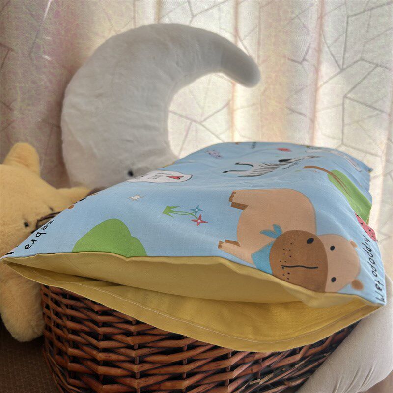 水洗纯棉儿童枕套30*50学生信封枕头套40*60幼儿卡通28*45一支装