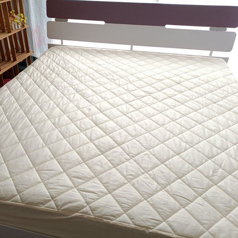 【辛妈家】丝光棉全棉布绗缝夹棉床笠床垫套 一体式床褥 3斤左右