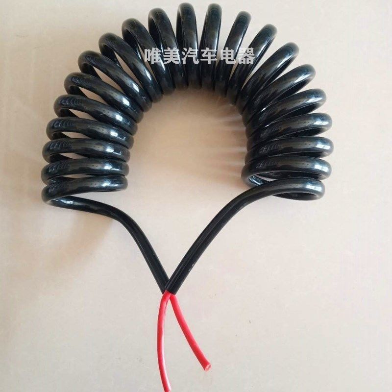 螺旋电源货车10连接线纯铜单货车空调连接线方平挂车芯线车载空调