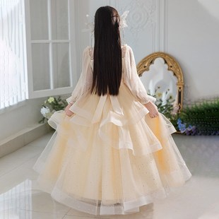 女童礼服轻奢小众高端儿童生日公主裙主持演讲比赛钢琴演出服花童