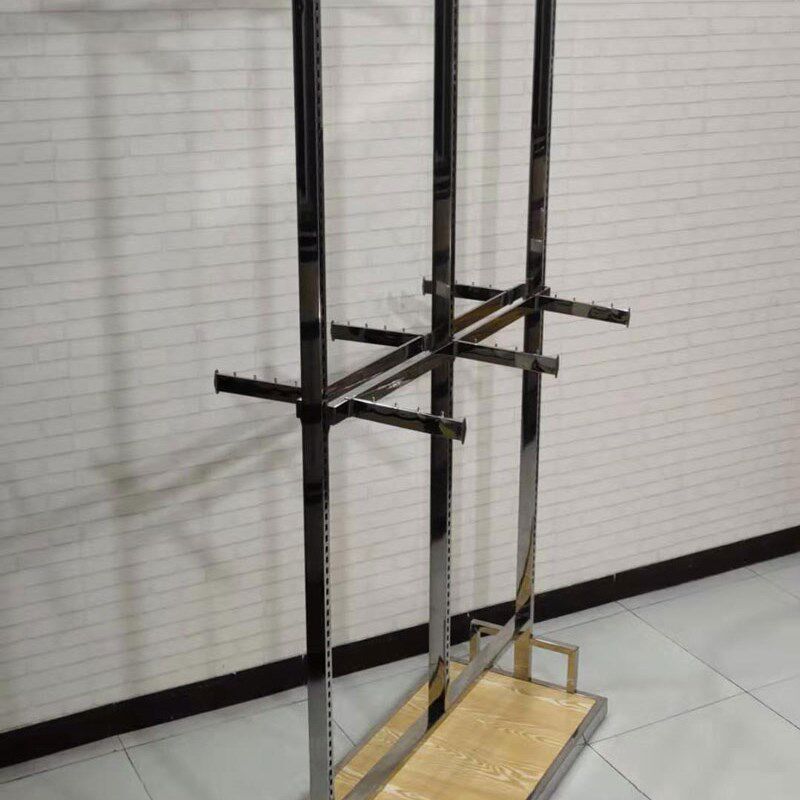 正挂衣服展示架落地式中岛服装架超市男女装六臂货架子铁艺童装店