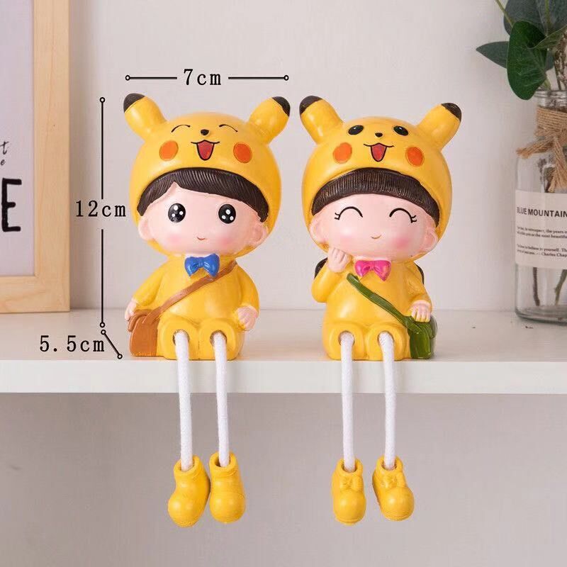 家居客厅装饰婚房装饰墙壁挂件卡通可爱情侣吊脚娃娃小礼品摆件