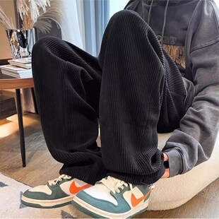 加长灯芯绒裤子男瘦高个子雪尼尔秋冬季加绒加厚110cm120cm长腿裤