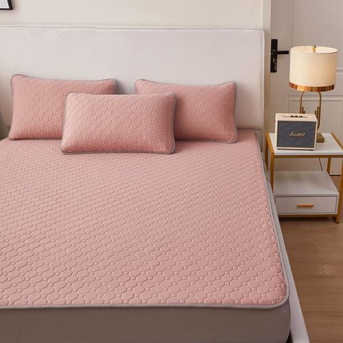 2023A类凉感丝纯色乳胶凉席床单款床笠款三件套