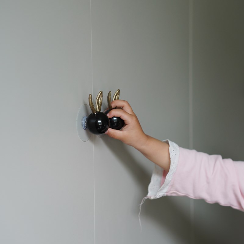 新款兔子免钉拉手抽屉柜门橱柜衣柜门柜子单孔可爱明装陶瓷小把手