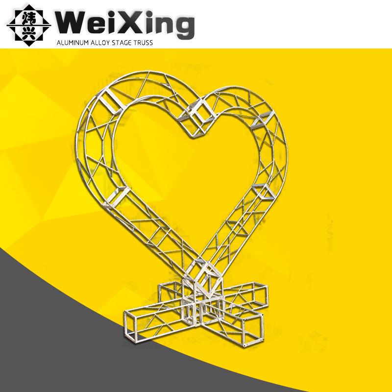 铝合金五角星圆形异形桁架背景架子爱心门型吊顶灯光桁架