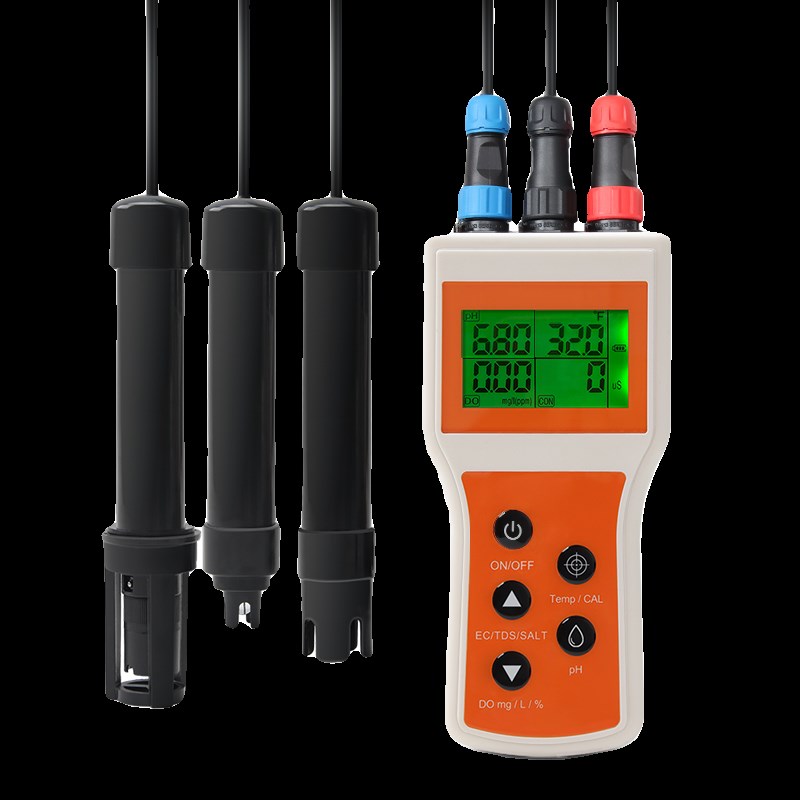 DO鱼塘水池溶氧检测仪六合一水质盐度PH/TDS淡海水溶氧测试仪