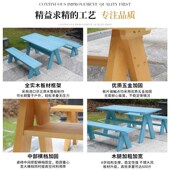 防腐木户外休闲组合桌椅室外露天阳台别墅庭院花园长桌子防水防晒