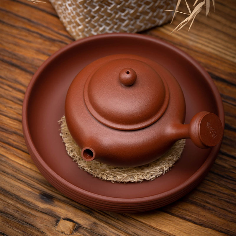 木鱼 朱泥手拉养壶承壶 紫砂壶养壶底座壶垫壶托干泡盘功夫茶具