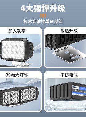 电动车灯超亮强光摩托车LED大灯泡 外置透镜射灯改装12V60V流氓灯