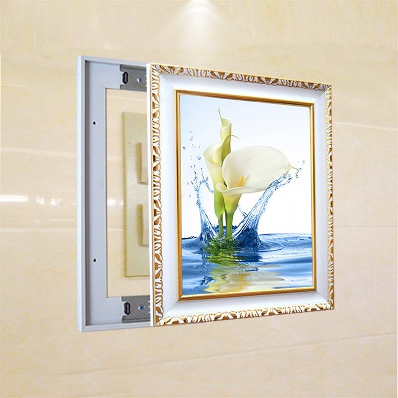 遮挡电表箱装饰画配电箱可推拉壁画客厅挂画有框配电箱开关盒电闸